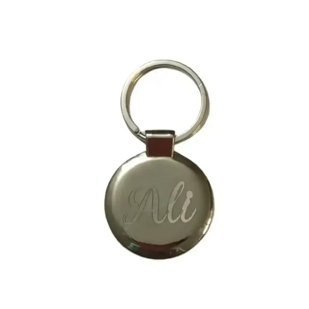 Personalized Metal Keychain Name and Photo